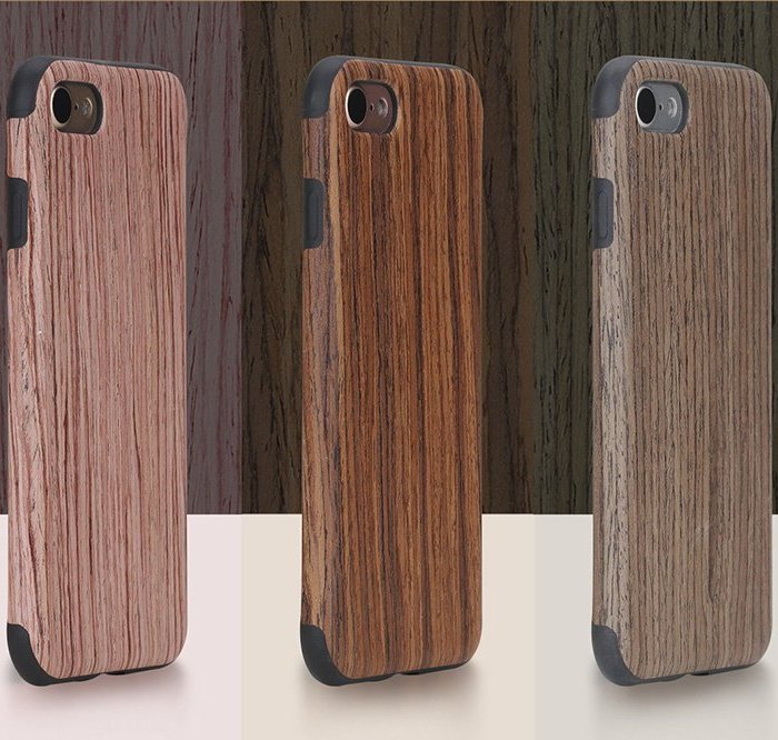 Деревянный чехол накладка Rock Origin Wood для iPhone 8 Коричневый - Изображение 16771