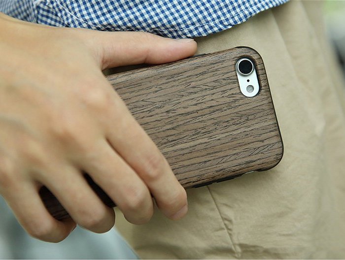 Деревянный чехол накладка Rock Origin Wood для iPhone 8 Коричневый - Изображение 16791