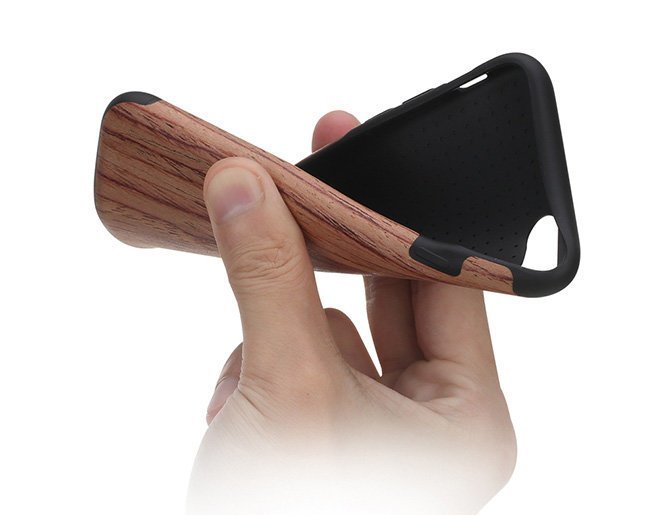 Деревянный чехол накладка Rock Origin Wood для iPhone 8 Коричневый - Изображение 16793