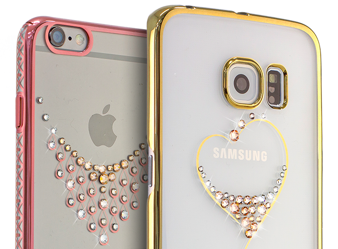 Чехол Swarovski Kingxbar Sky для Samsung Galaxy S6 Edge Сердце - Изображение 7893