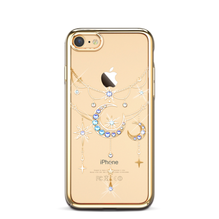 Чехол накладка Swarovski Kingxbar Twinkling Stars Moon Gold для iPhone 8 Золото - Изображение 17287