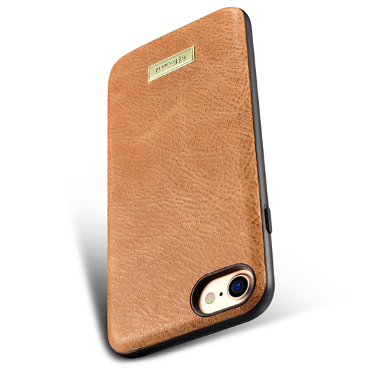 Кожаный чехол накладка iCarer Shenzhou Leather для iPhone 7 Коричневый - Изображение 17357