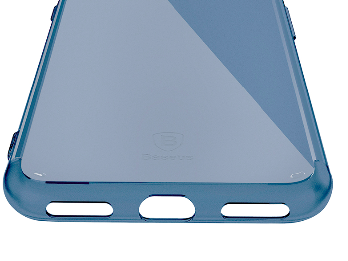 Силикновый чехол накладка Baseus Simple Anti-Scratch для iPhone 8 Синий - Изображение 17417