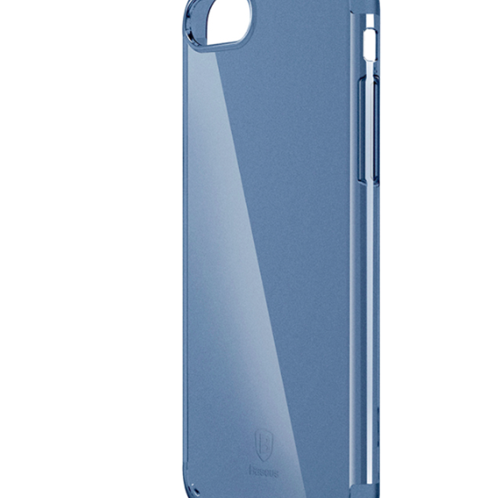 Силикновый чехол накладка Baseus Simple Anti-Scratch для iPhone 8 Синий - Изображение 17421