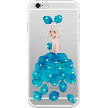 Чехол силиконовый Joyroom Flower Diamond для iPhone 6 / 6S Синий - Изображение 23304