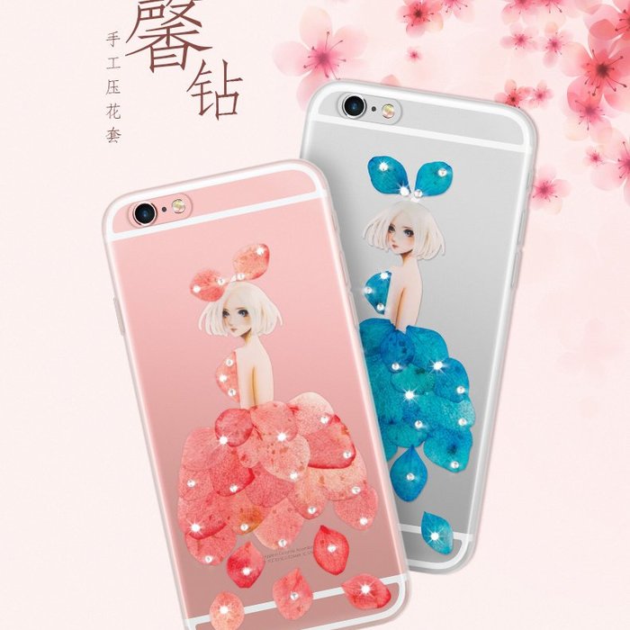 Чехол силиконовый Joyroom Flower Diamond для iPhone 6 / 6S Синий - Изображение 23306