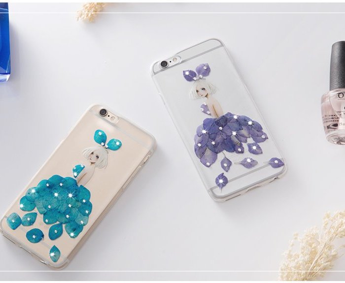 Чехол силиконовый Joyroom Flower Diamond для iPhone 6 / 6S Синий - Изображение 23314