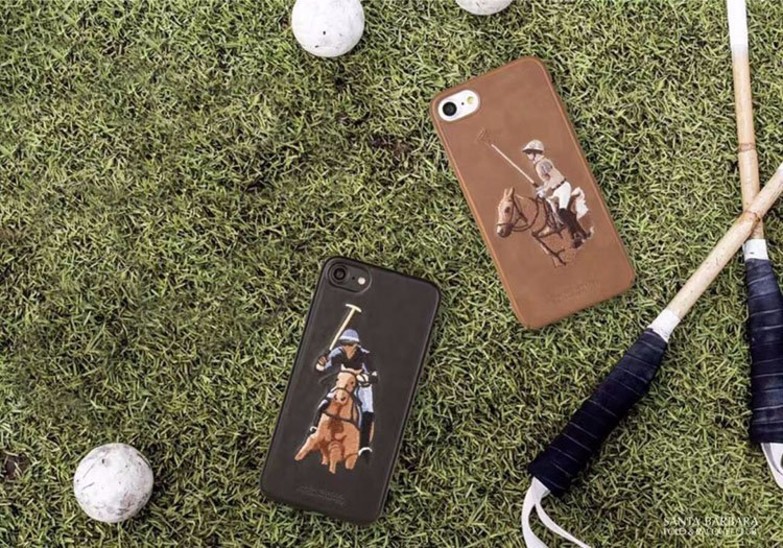Чехол накладка Polo & Racquet Club Jockey для iPhone 8 Коричневый