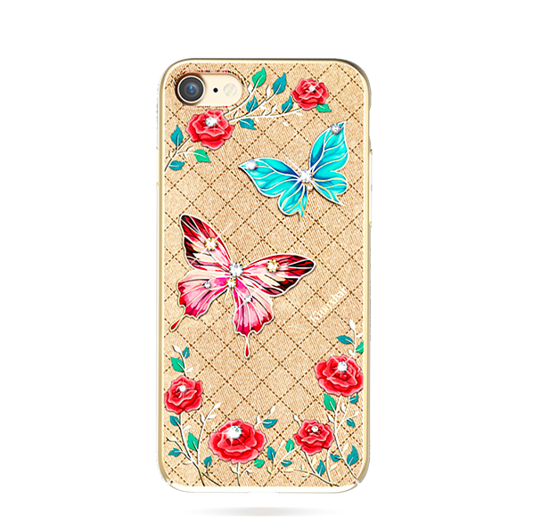 Чехол накладка Swarovski Kingxbar Fairy Land Butterfly для iPhone 8 Золото - Изображение 17715