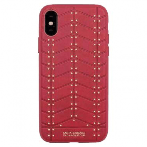 Чехол накладка Santa Barbara Polo & Racquet Club Armor для iPhone X Красный - Изображение 23640
