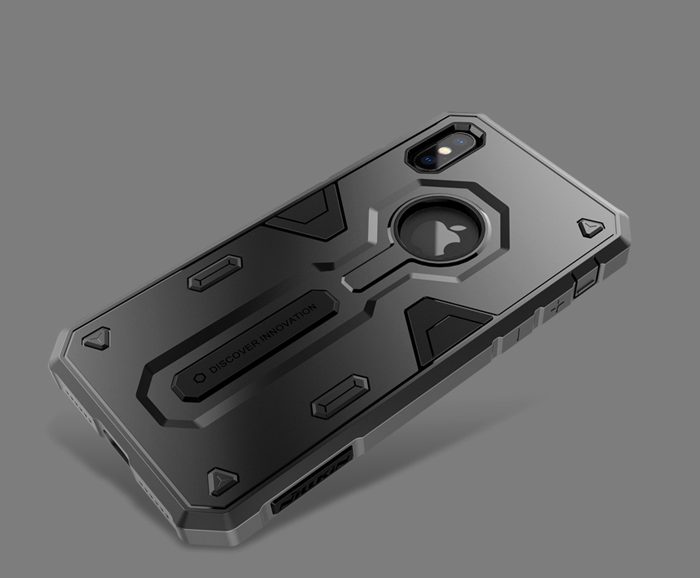 Противоударный чехол накладка Nillkin Defender 2 для iPhone X Черный - Изображение 29857