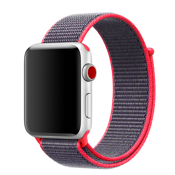 Ремешок нейлоновый Special case Nylon Sport для Apple Watch 3 / 2 / 1 (42mm) Розово-синий - Изображение 29929