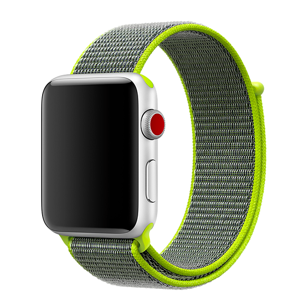 Ремешок нейлоновый Special case Nylon Sport для Apple Watch 3 / 2 / 1 (42mm) Ярко-зеленый - Изображение 29935