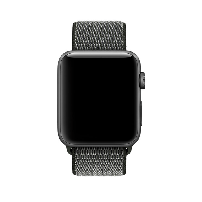 Ремешок нейлоновый Special case Nylon Sport для Apple Watch 3 / 2 / 1 (42mm) Черно-серый - Изображение 29949