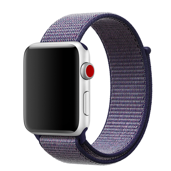 Ремешок нейлоновый Special case Nylon Sport для Apple Watch 3 / 2 / 1 (38mm) Черно-Фиолетовый - Изображение 29959
