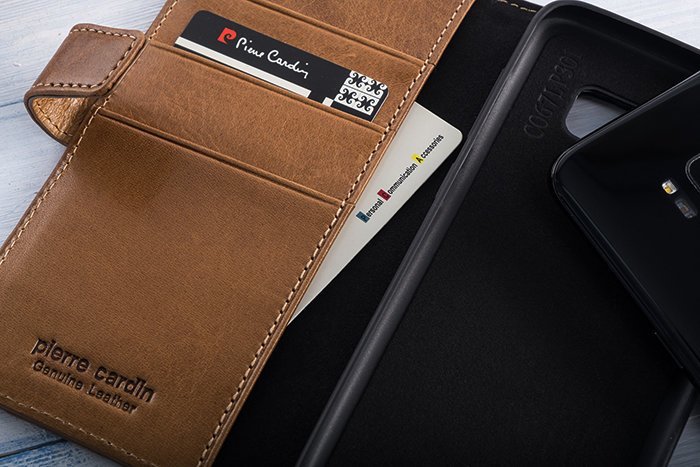 Кожаный чехол книжка Pierre Cardin для Samsung Galaxy S8 Plus Черный - Изображение 30075
