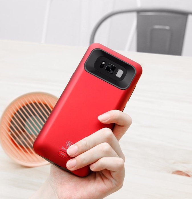 Чехол аккумулятор Baseus Geshion Backpack для Samsung Galaxy S8 Plus Красный - Изображение 30175