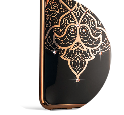 Силиконовый чехол накладка с камнями Beckberg Diamond Black Part 1 для iPhone 8 Черный - Изображение 18503
