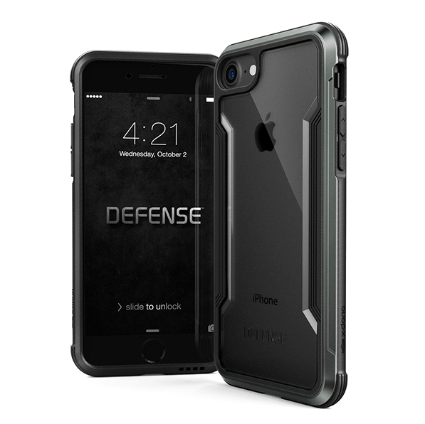 Противоударный чехол накладка X-Doria Defense Shield для iPhone 8 Черный - Изображение 18565