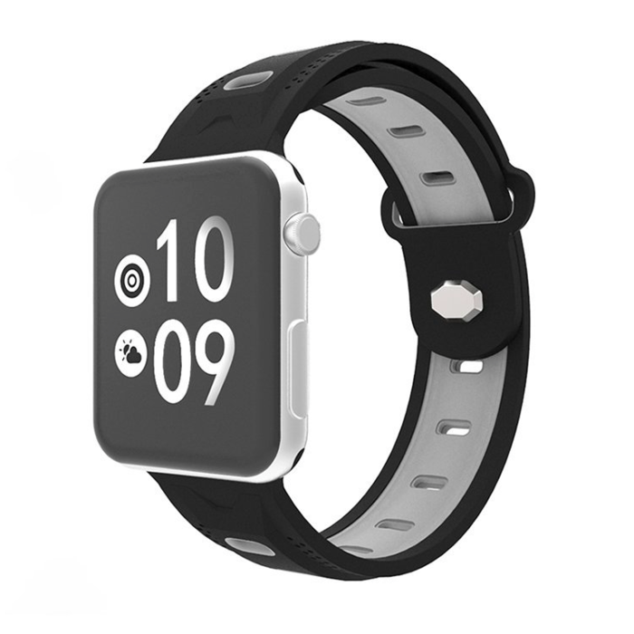 Спортивный ремешок Vilo Sporty для Apple Watch 3 / 2 / 1 (42мм) Черный - Изображение 30419