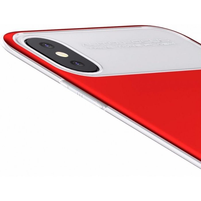 Чехол накладка Baseus Slim Lotus Case для iPhone X Красный - Изображение 30615