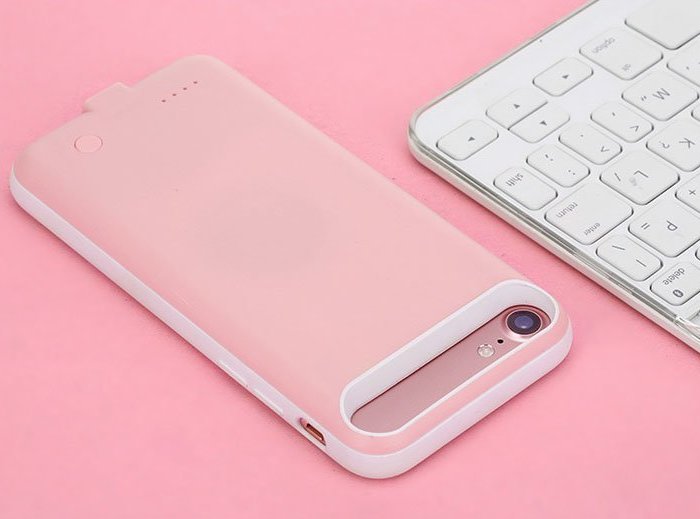 Чехол-аккумулятор Rock P8 2000mAh для iPhone 8 Розовый - Изображение 18811