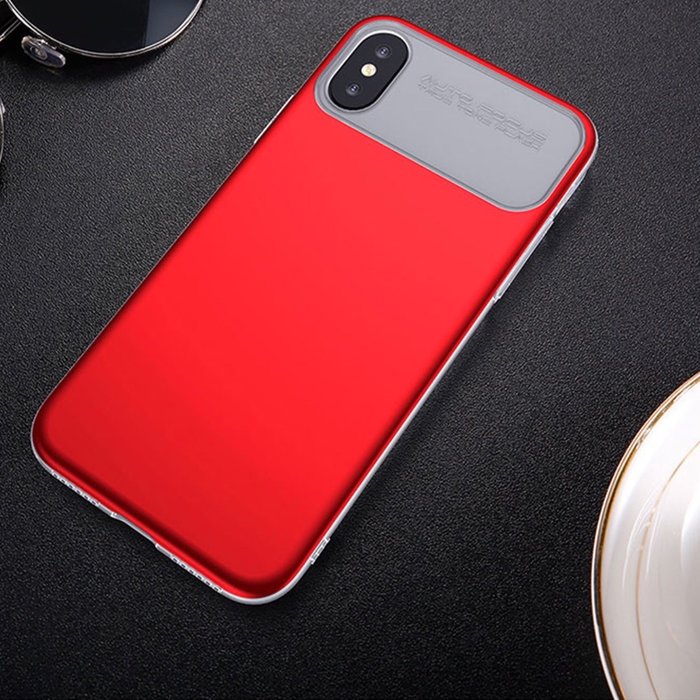 Чехол накладка Baseus Slim Lotus Case для iPhone X Красный - Изображение 30621