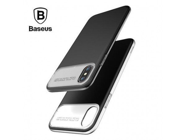 Чехол накладка Baseus Slim Lotus Case для iPhone X Черный - Изображение 30633