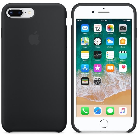 Силиконовый чехол накладка Apple Silicone Case для iPhone 7 Plus Черный - Изображение 19001