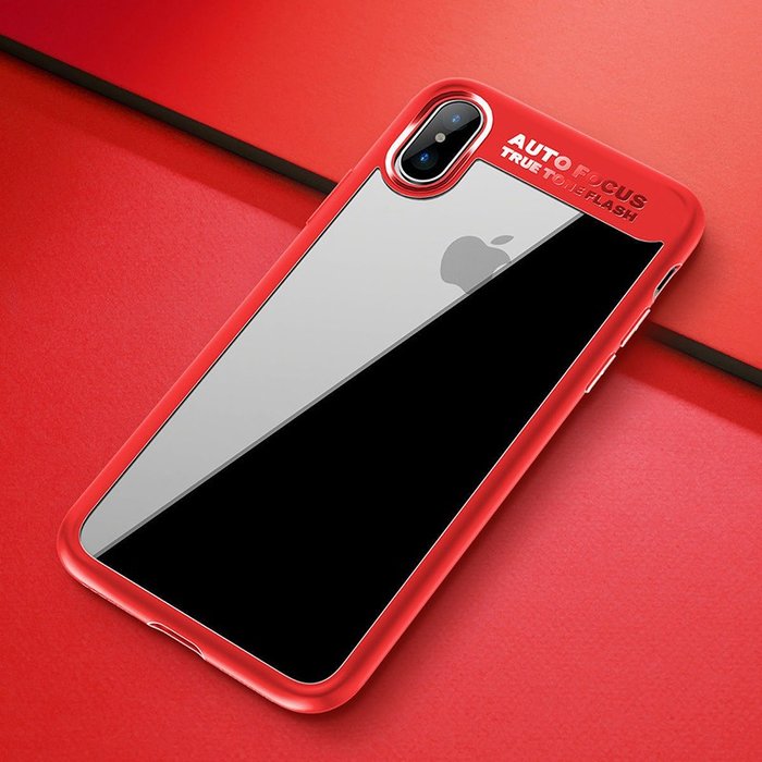 Чехол накладка Rock Auto Focus Series для iPhone X Красный - Изображение 30897