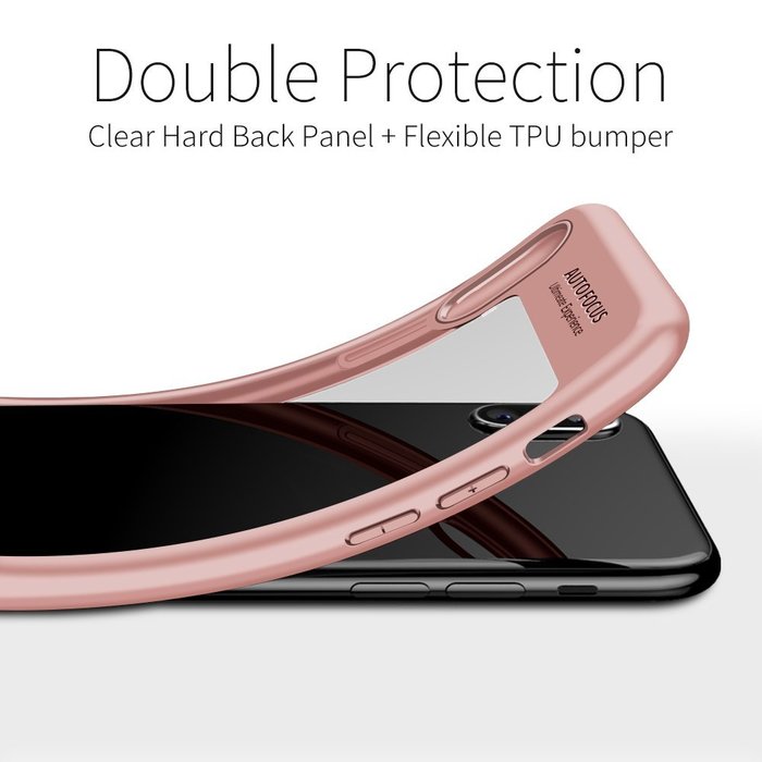 Чехол накладка Rock Auto Focus Series для iPhone X Розовый - Изображение 30917