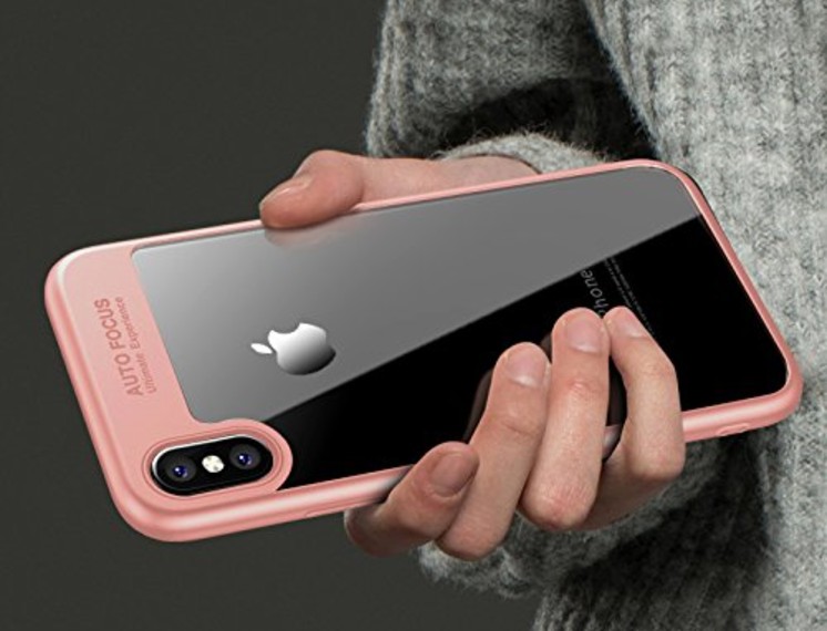 Чехол накладка Rock Auto Focus Series для iPhone X Розовый