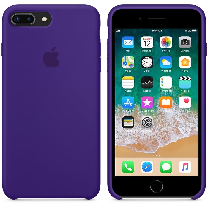 Силиконовый чехол накладка Apple Silicone Case для iPhone 8 Plus Ультрафиолет - Изображение 19043