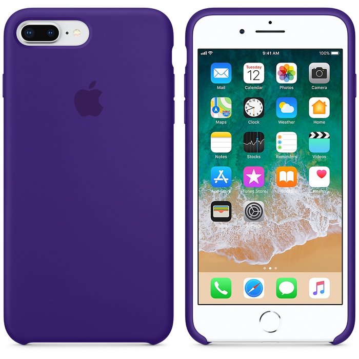 Силиконовый чехол накладка Apple Silicone Case для iPhone 8 Plus Ультрафиолет - Изображение 19047