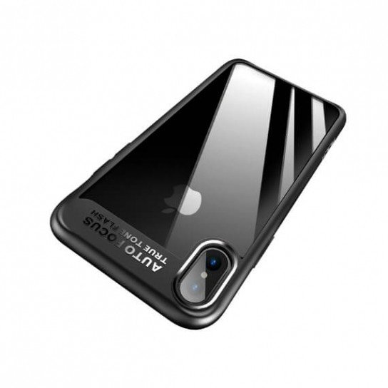 Чехол накладка Rock Auto Focus Series для iPhone X Черный - Изображение 30949