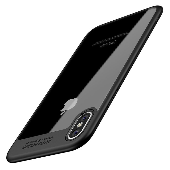 Чехол накладка Rock Auto Focus Series для iPhone X Черный - Изображение 30951