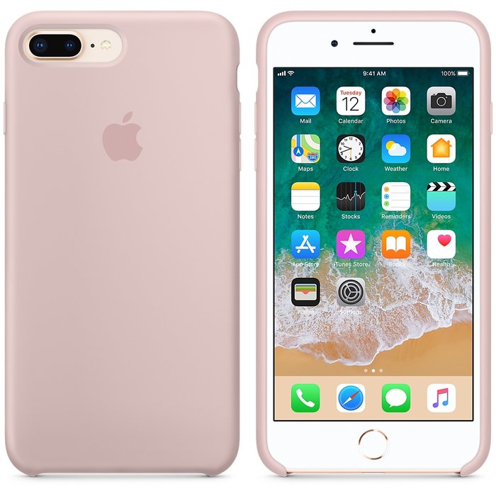 Силиконовый чехол накладка Apple Silicone Case для iPhone 8 Plus Розовый песок - Изображение 19111