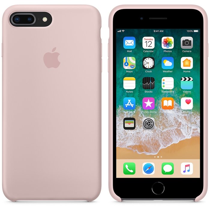 Силиконовый чехол накладка Apple Silicone Case для iPhone 7 Plus Розовый песок - Изображение 19113