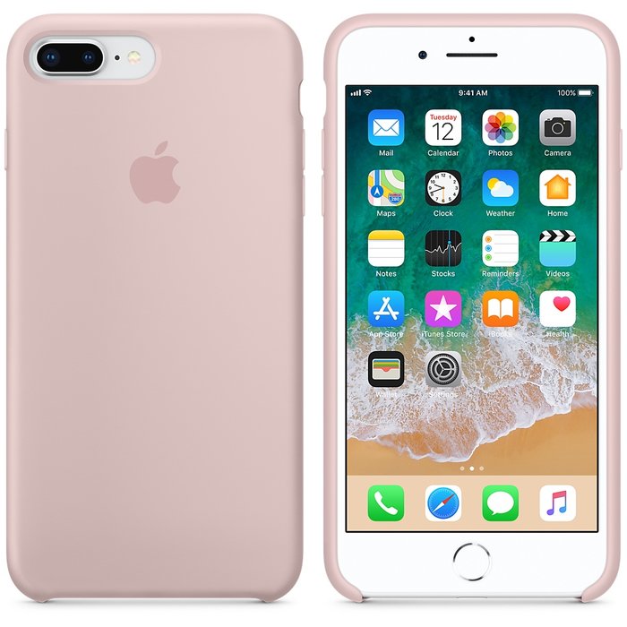 Силиконовый чехол накладка Apple Silicone Case для iPhone 7 Plus Розовый песок - Изображение 19117