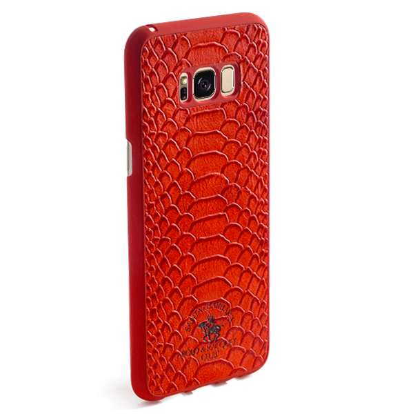 Кожаный чехол накладка POLO & RACQUET CLUB Knight для Samsung Galaxy S8 Красный - Изображение 6861