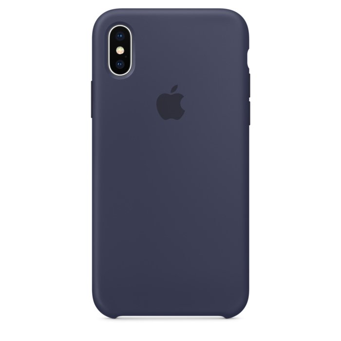 Силиконовый чехол Apple Silicone Case для iPhone X Тёмно-синий - Изображение 19341