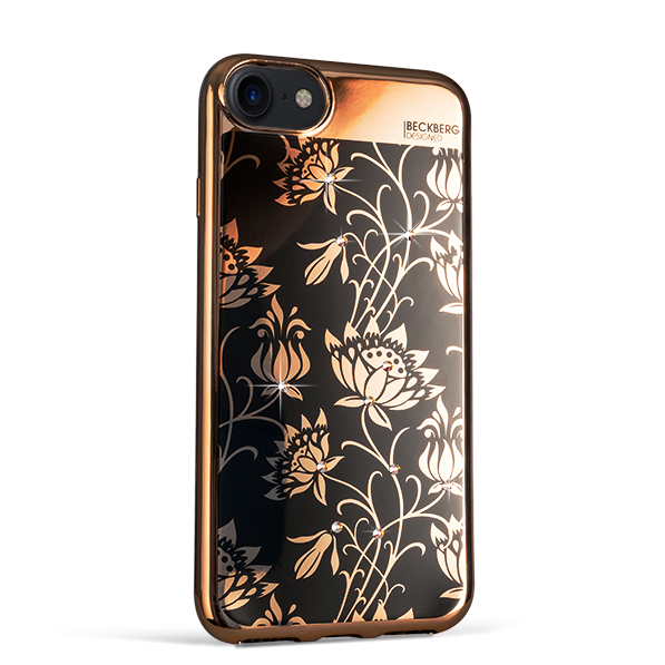 Cиликоновый чехол накладка Beckberg Diamond для iPhone 7 Plus Flower - Изображение 20655