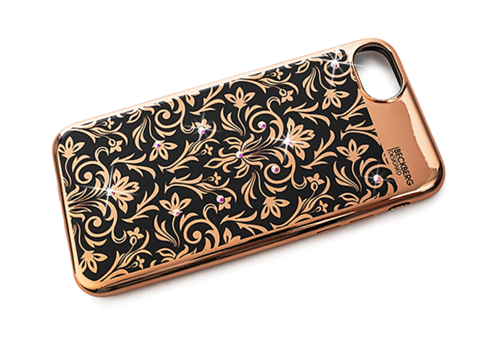 Cиликоновый чехол накладка Beckberg Diamond для iPhone 7 Plus Flower