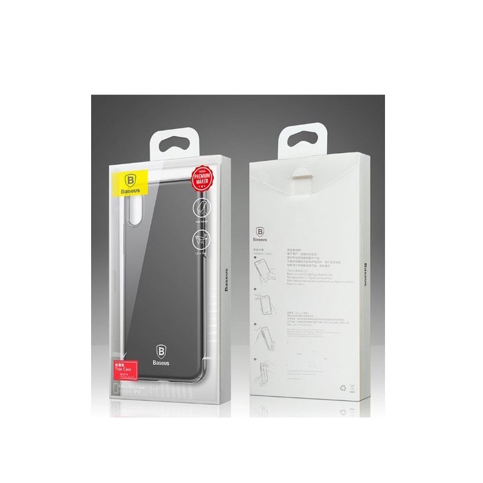 Чехол накладка Baseus Thin Case для iPhone X Черный - Изображение 31127