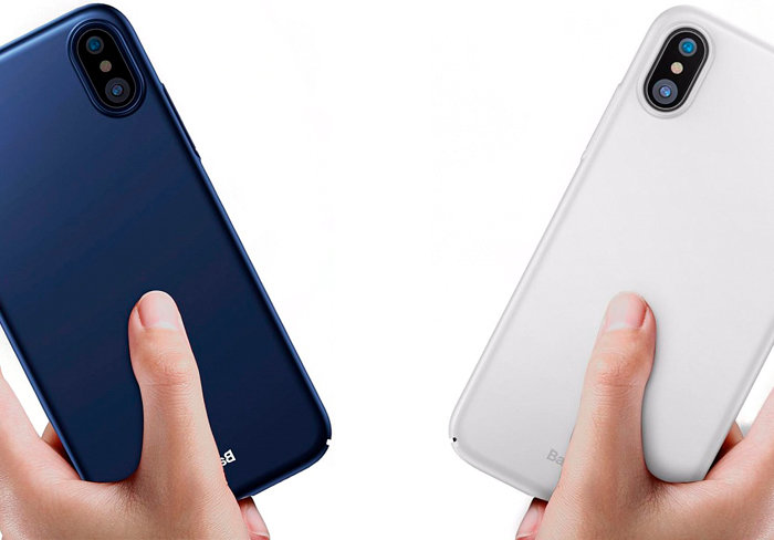 Чехол накладка Baseus Thin Case для iPhone X Синий - Изображение 31135