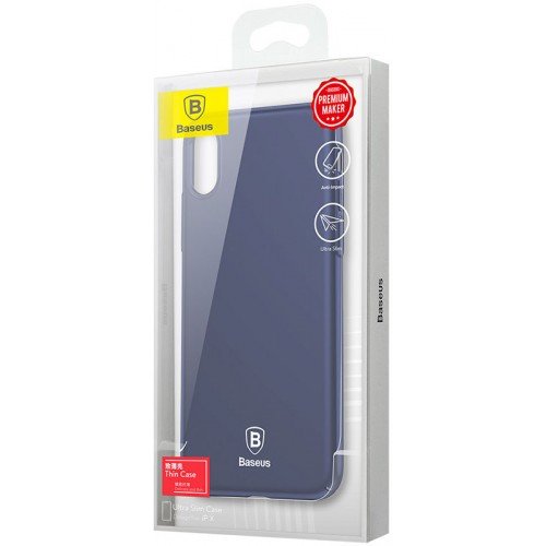 Чехол накладка Baseus Thin Case для iPhone X Синий - Изображение 31141