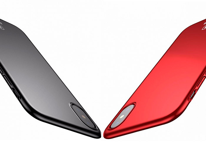 Чехол накладка Baseus Thin Case для iPhone X Красный - Изображение 31169