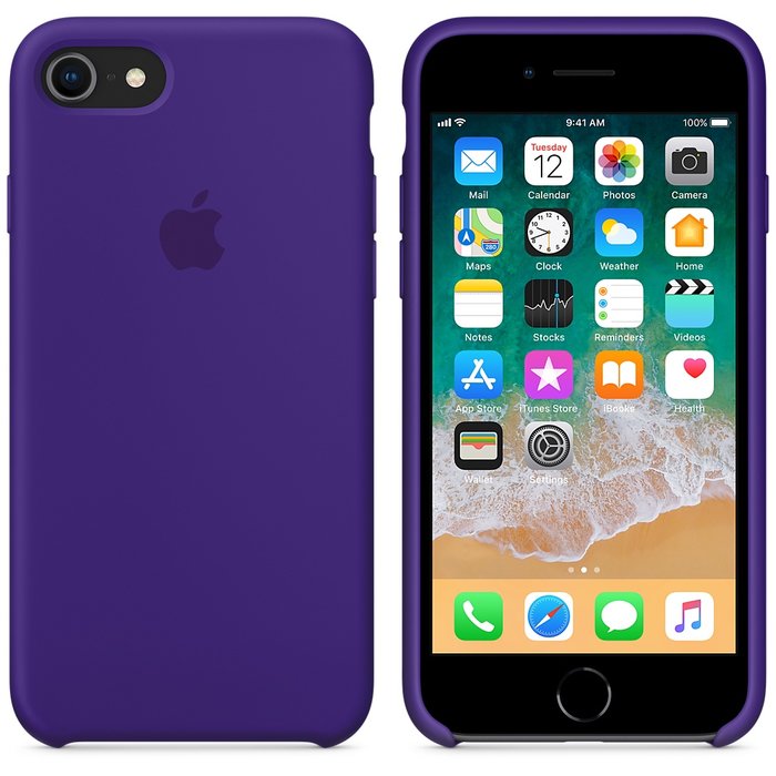 Силиконовый чехол накладка Apple Silicone Case для iPhone 8 Ультрафиолет - Изображение 20831