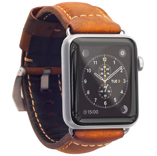 Ремешок кожаный Mad Strap для Apple Watch 2 / 1 (42mm) Серебряная застежка - Изображение 20845