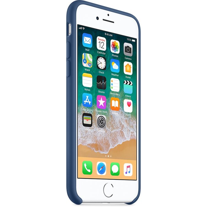Силиконовый чехол накладка Apple Silicone Case для iPhone 8 Синий - Изображение 20867